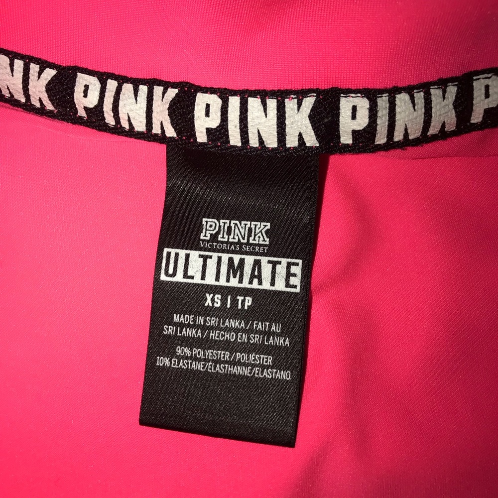 Neon pink quarter zip